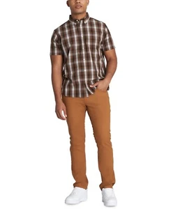 CATERPILLAR Men's Foundation Button Down Short-Sleeve Shirt Bronze Size Large - Picture 1 of 1