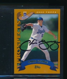 2002 Topps Prospects #308 Chris George Royals Signed Autograph (FI36) SWSW6 - Picture 1 of 2