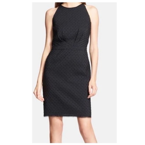 Abito nero Tory Burch collo a equipaggio testurizzato taglia 2