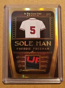 Zapatilla deportiva 2022 Leaf In The Game usada Freddie Freeman reliquia lámina dorada tarjeta #d 1/1 - Imagen 1 de 3