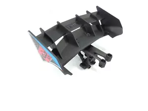 New Arrma Typhon 4x4 223S BLX Black Rear Wing Spoiler Set with Mounts 3s Blue - Picture 1 of 4