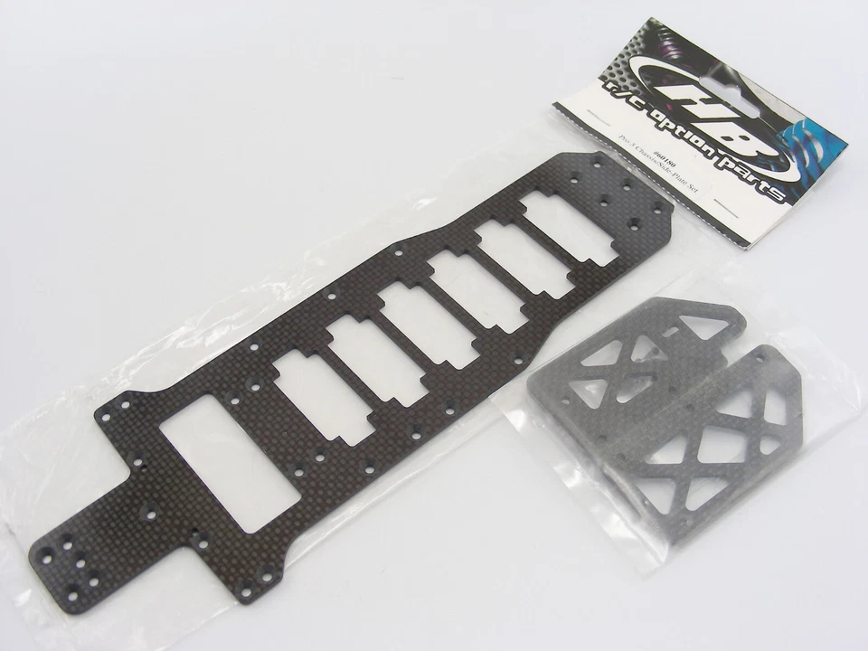 Vintage HOT BODIES HB HPI PRO3 Carbon Main Chassis & Side Plates Hara Type NEW ! - Image 1 of 4