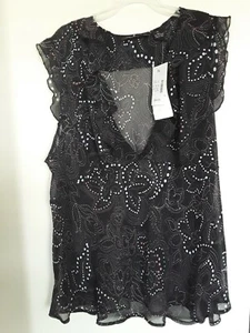 New York-City Design Co tunica nera trasparente taglia 3X NUOVA - Foto 1 di 3