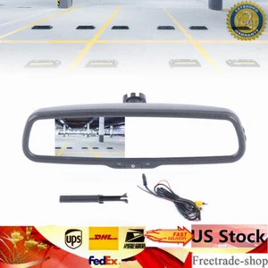 4.3" Car Rear View Monitor Mirror + Bracket For Parking Backup Reverse Camera - Picture 1 of 16