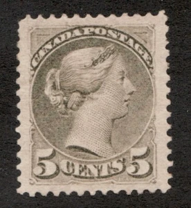 1876 Canada Sc# 38 - 5¢ "Small" Queen Victoria. MH  - Picture 1 of 1