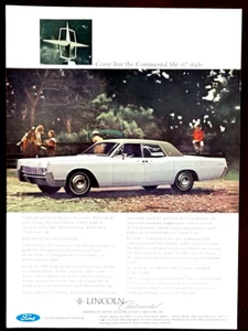 Lincoln Continental Sedan Original 1967 Vintage Print AD - Picture 1 of 1