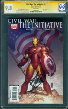 Civil War 1 The Initiative CGC 9.8 SS Stan Lee Captain America vs Iron Man