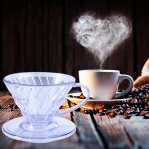 Wiederverwendbare Kaffee Tee Tasse Tropf Filter Netz Halter Kunststoff Übergießen Trichter Kegel UK - Bild 1 von 10