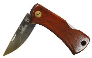 "EKA" VINTAGE RARE  SWEDISH  U.S. PATENT 4669188  WOODEN HANDLE  LOCK BACK KNIFE - Picture 1 of 13