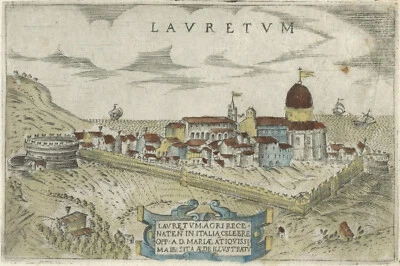 Antique Map "Loreto" (Italy) Francesco Valegio-D. Rascicotti, c.1598 - Image 1 of 2