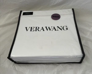 4 pc Vera Wang Simple Dot White Queen Sheet Set NIP - Picture 1 of 8