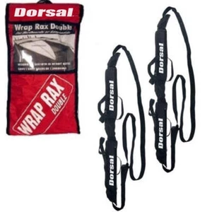 DORSAL Wrap Rax Double Surfboard Soft Roof Rack Pads with Straps - Pack of 2 Cor - Picture 1 of 6