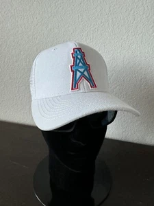 HOUSTON OILERS ORIGINAL THROWBACK RETRO LOGO WHITE SNAPBACK TRUCKER HAT CAP NEW - Picture 1 of 5