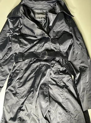 Mossimo черный с подкладкой хлопок нейлона ремень Тренч | размер M | Snap Close - Изображение 1 из 4