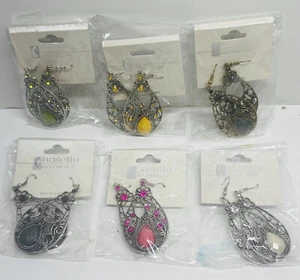 "Nuevo lote de 6 pares de joyas de moda en forma de lágrima para mujer de 2"" en color" - Imagen 1 de 15