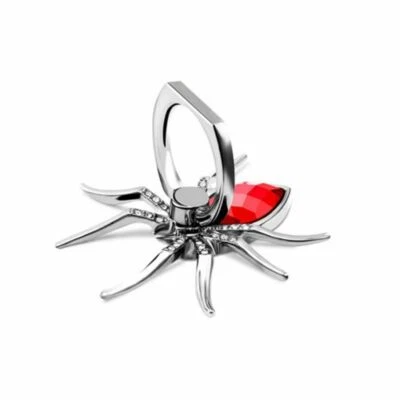 360 Rotating Cell Phone Crystal Finger Ring Stand Holder-Spider Red Green Purple - Image 1 of 4