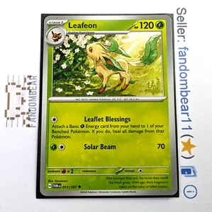 2024 Leafon card 011/167 SV Twilight Masquerade Pokemon Non-Holo NM/LP - Picture 1 of 6