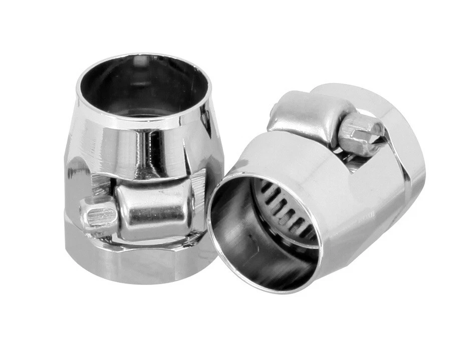 (2-Pack) Spectre SPE2268 Hex Worm Gear Hose Clamp 3/8" Aluminum Chrome Magna - Image 1 of 1