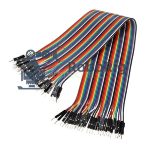 40PCS Dupont wire jumper cables 20cm 2.54MM male to male 1P-1P For Arduino - Picture 1 of 4