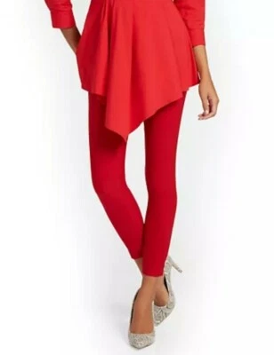 The WHITNEY HIGH-WAIST PULL-ON SLIM-LEG stretch L red NWT  - Image 1 of 4