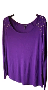 Top Daisy Fuentes Sólido Snap Dragon Rocker Elegante, Informal Manga L Rayón. Talla M.  - Imagen 1 de 4