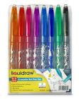 Liquidraw Erasable Pen Set of 8 Colours Rollerball Pens 0.5mm Erasable Gel Pens