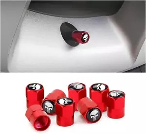 Skull Car Tire Valve Stem Caps, 8PCS Wheel Airtight Dust Proof Covers, Skeleton - Picture 1 of 6