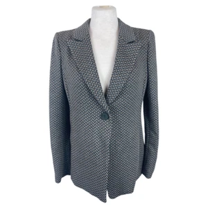 Chaqueta estampada gris y beige Giorgio Armani talla UK14/US10 - Imagen 1 de 6