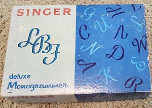 Singer Deluxe Monogrammer Vintage Sewing Machine Accessory With Manual No Cams - Picture 1 of 12