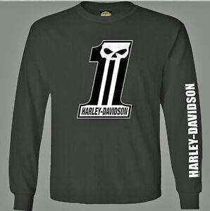 HARLEY-DAVIDSON Men's Dark Custom™ T-Shirt L/S Black ** NEW** R004538