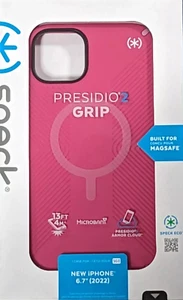 Speck Presidio Grip 2 Series Case for MagSafe for iPhone 14 Plus - Pink - Picture 1 of 2