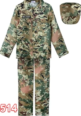 ReliBeauty Soldier Costume Army Camouflage Uniform for Kids, 14/160 - Image 1 of 4