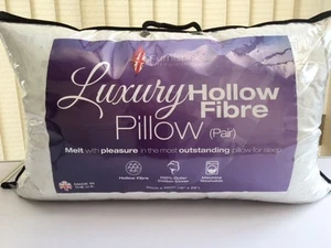 2 x Luxury Ball Fibre Pillow, Comfortable Extra Filling Hotel Quality - Picture 1 of 1
