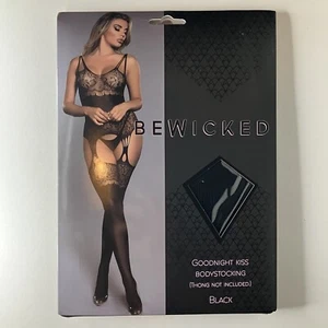 Floral Net Be Wicked Bodystocking Strappy Cut Outs Sleeveless Crotchless 2059 - Picture 1 of 9