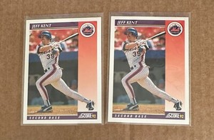 (2) 1992 Score Rookie & Traded Jeff Kent #84T Rookie RC Hall of Fame?