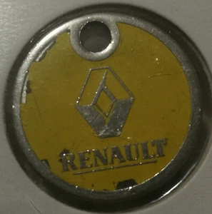JETON DE CADDIE METAL ♦ " RENAULT " ♦ GARAGE Route de CAEN OUISTREAM - Imagen 1 de 2