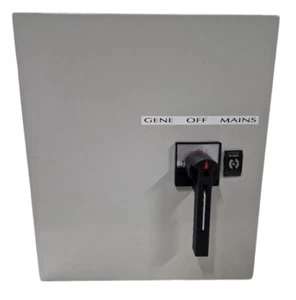 manual transfer generator changeover switch 160 amp 3 pole IP65 Sheet Steel Box - Picture 1 of 5