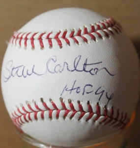 "STEVE CARLTON" HALL OF FAME SIGNIERTER BASEBALL (Ted Williams Museum) - Bild 1 von 4