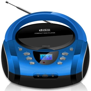 Tragbare Boombox Kinder CD-Radio Kompaktanlage CD-Player Kinder Radio Blau  - Bild 1 von 3