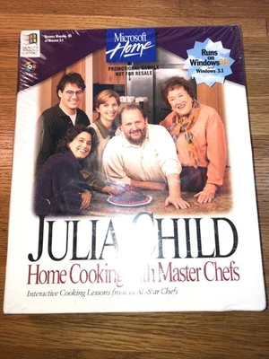 SEALED BIG BOX Julia Child Home Cooking with Master Chefs PC CD Software Promo - Image 1 of 4