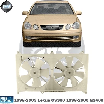 New Front Radiator Dual Cooling Fan For 98-2005 Lexus GS300 98-2000 GS400 Foto 1 de 4