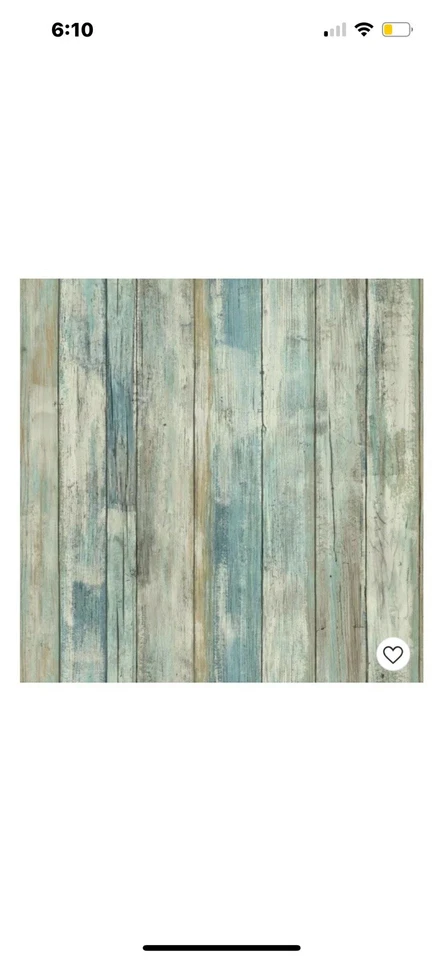 RoomMates RMK9052WP Blue Distressed Wood Peel and Stick Wall Decor Lot Of 3 Roll - Image 1 of 4