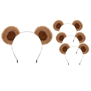 4 Pack Bear Ears Headband Brown, Cute Care Movable Hairband for Adult with Toddl - Picture 1 of 12