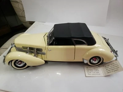 Imperfect 1:24 Diecast Franklin Mint YLW 1937 CORD 812 PHAETON COUPE AS-IS (#3) - Image 1 of 4