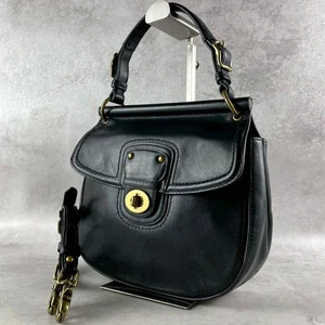 Coach Vintage 19132 Handbag  Turn lock 2way Shoulder 70th Limited Edition Black - Picture 1 of 24