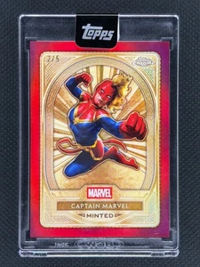 2025 Topps Marvel Mint Encased Captain Marvel 2/5 Red - Picture 1 of 2