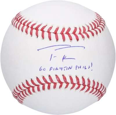 Trea Turner Philadelphia Phillies Signed Baseball with "Go Fightin' Phils" Insc - Image 1 of 3
