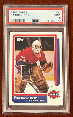 PATRICK ROY 1986 TOPPS #53 PSA 9 - Image 1 of 2