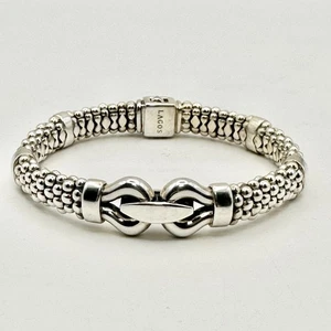 Lagos Derby Buckle Silber Kaviar Armband - Bild 1 von 9