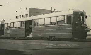 FF233 RP 1947 KEY SYSTEM TRANSIT LINE CAR #159 @ HAVENSCOURT OAKLAND CA - Picture 1 of 1